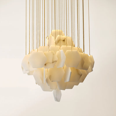 Talan Multi-layer Irregular Alabaster Chandelier 80cm D