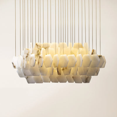 Talan Natural Alabaster Modern Chandelier 32''W