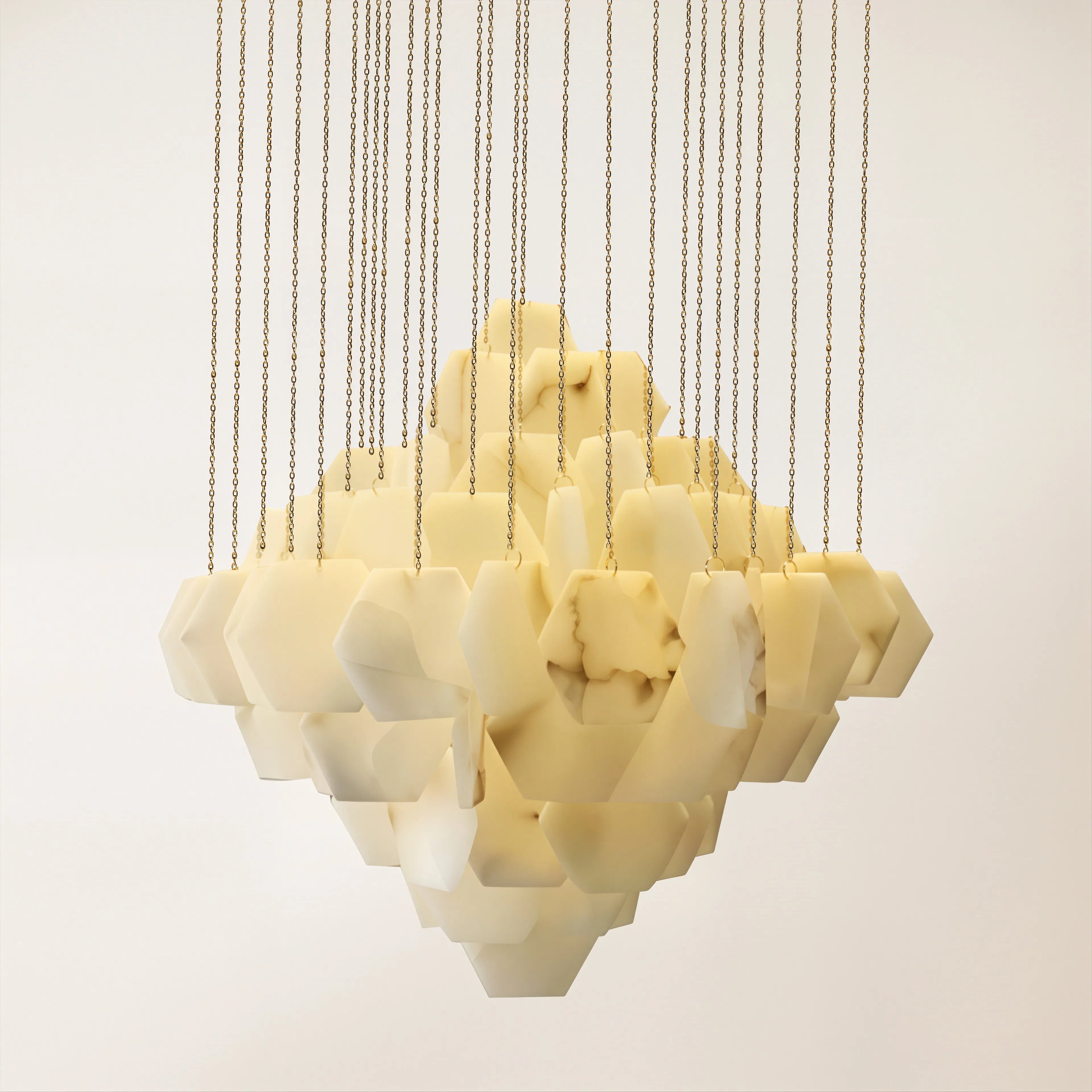 Talan Multi-layer Irregular Alabaster Chandelier 100cm D