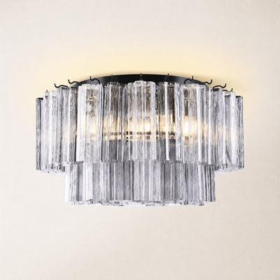 Dawel Glass Round Flush Mount 24"D