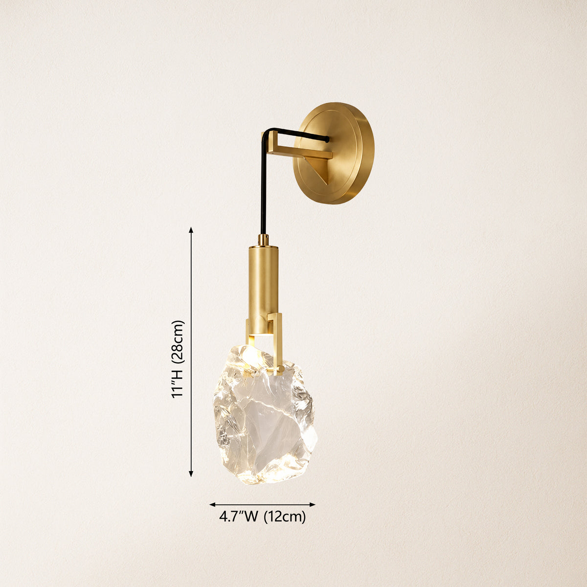 Irregular Crystal Shad Wall Sconce H28cm
