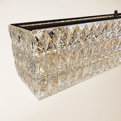 Mia Rectangular Crystal Chandelier 101 cm W