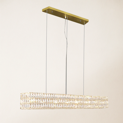Mia Rectangular Crystal Chandelier 155 cm W