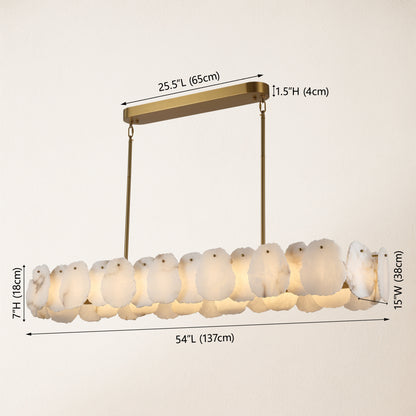 Moira Alabaster Oval Chandelier 137cm W