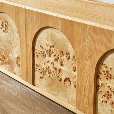 Aurora Oak Coffee Table and Media Console Set