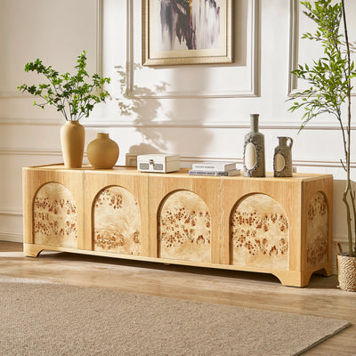 Aurora Oak Coffee Table and Media Console Set