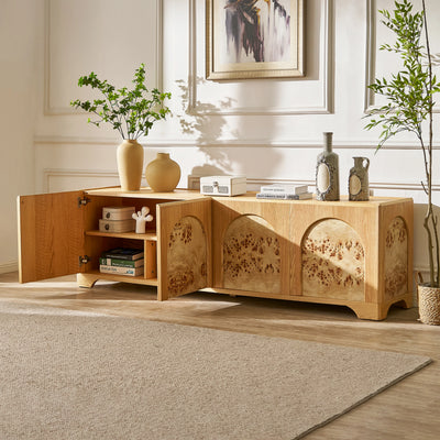 Aurora Oak Coffee Table and Media Console Set