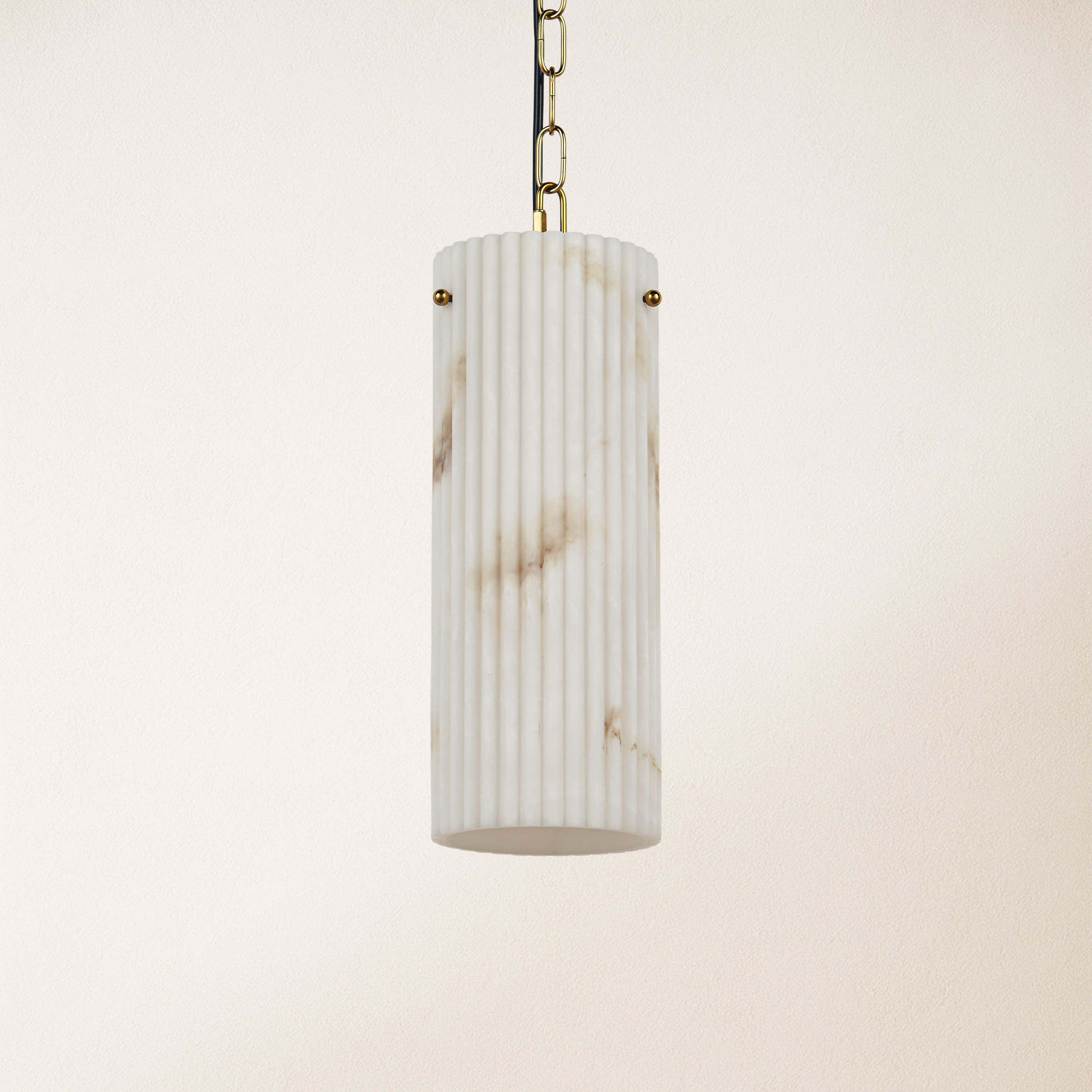 Luminare Resin Fluted Pendant 5" 