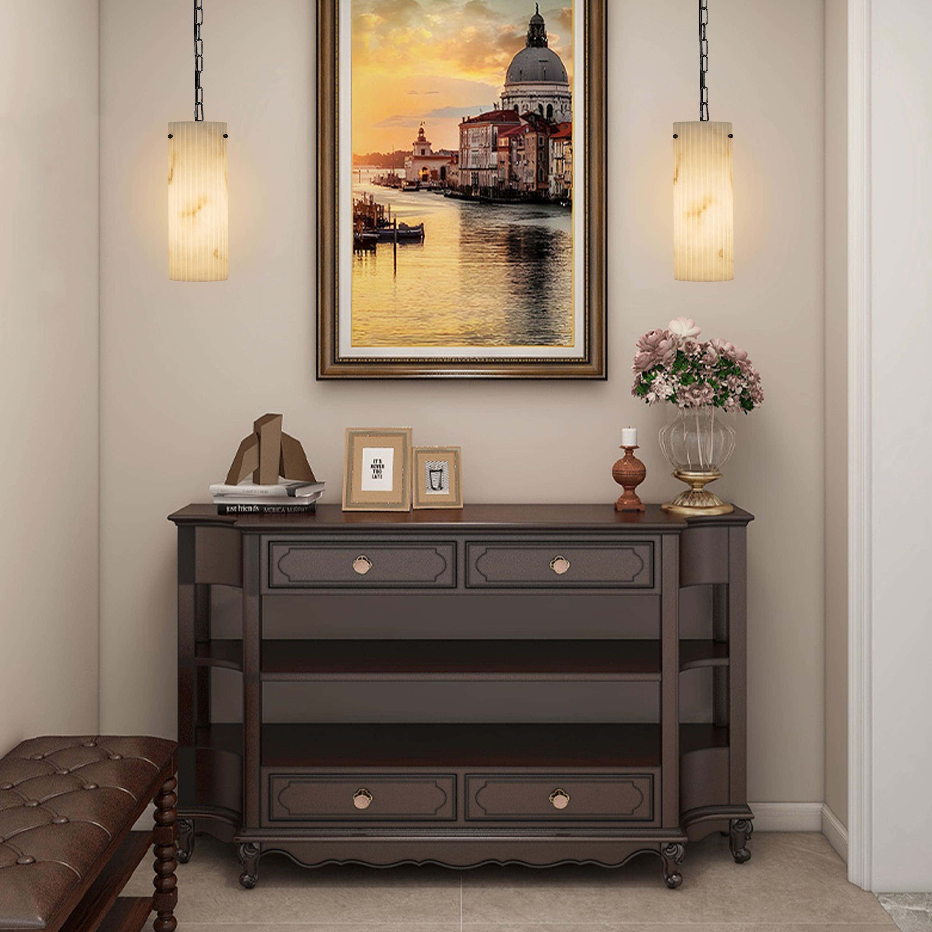 Luminare Resin Fluted Pendant 5" 