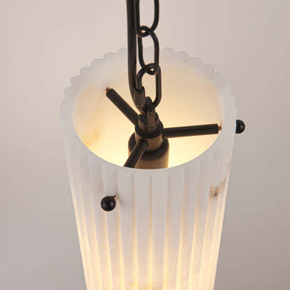Luminare Resin Fluted Pendant 5" 