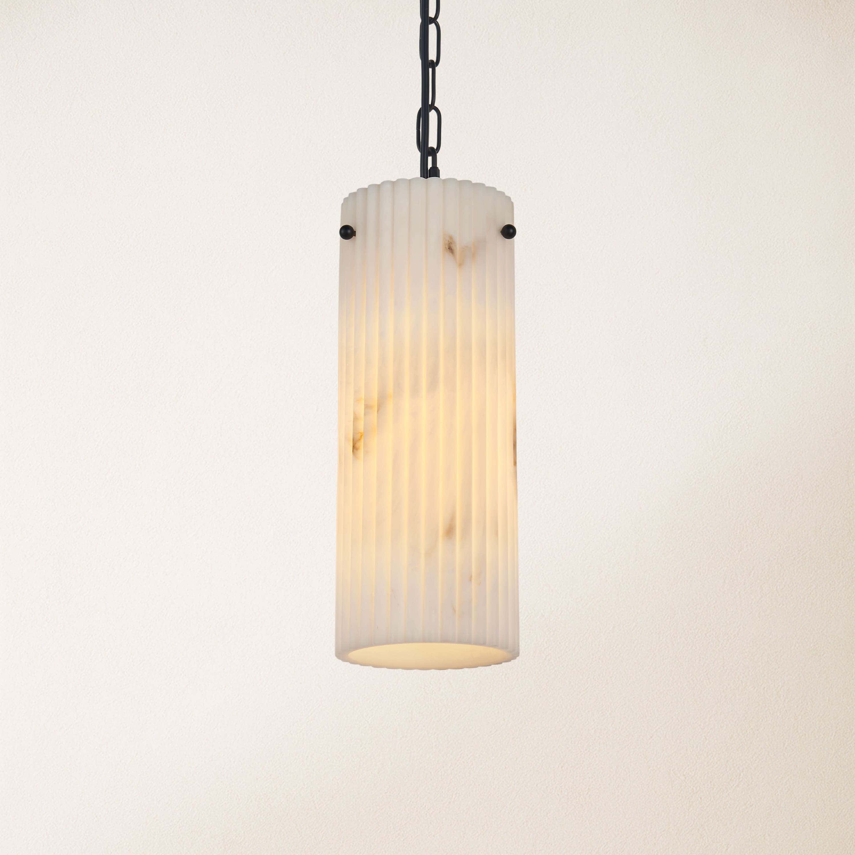 Luminare Resin Fluted Pendant 5" 