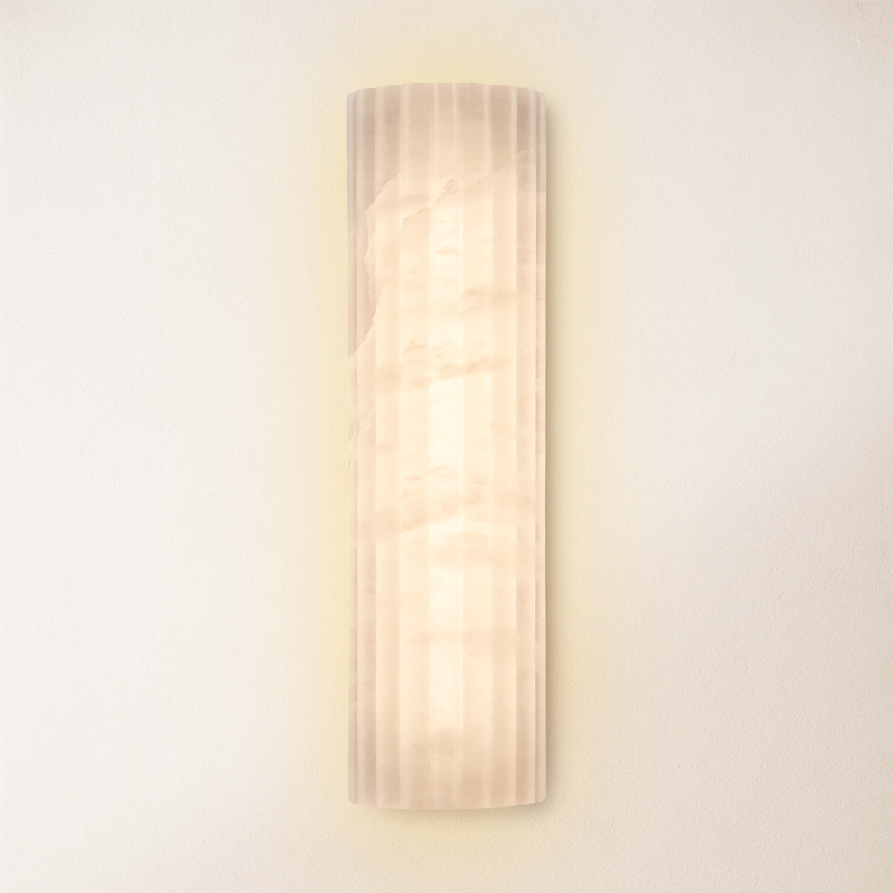 Luminare Resin Fluted Wall Sconce 12"H #Finish_Black