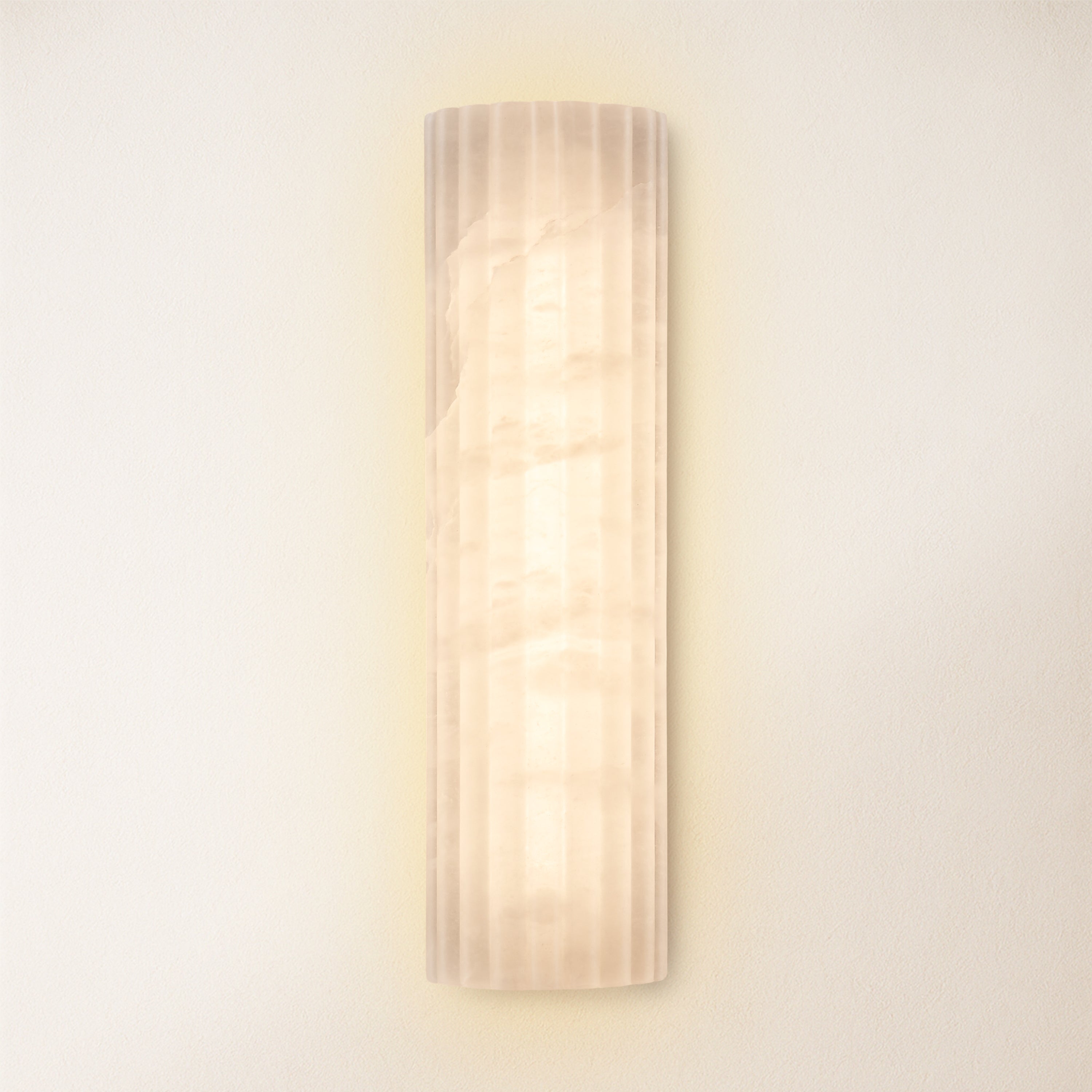 Luminare Resin Fluted Wall Sconce 12"H #Finish_Black