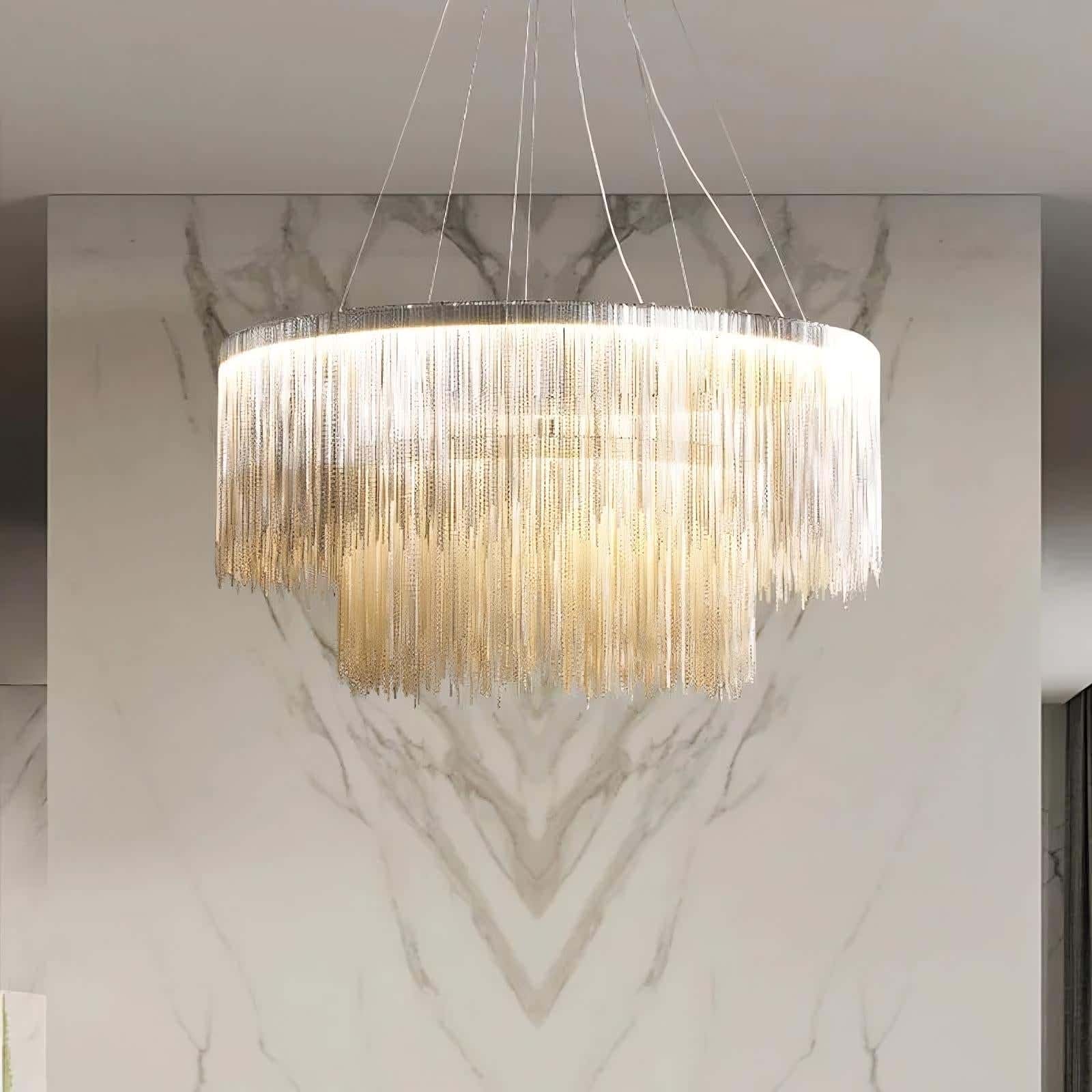 Teresa Cadena Steel Tassel Modern Chandelier
