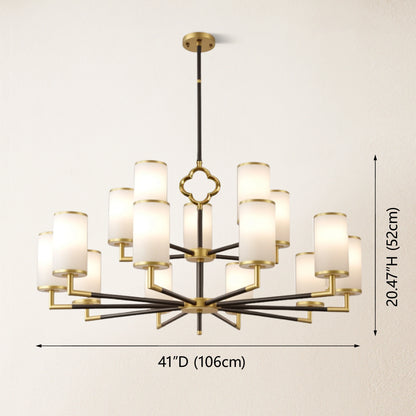Moral Multi-layer Branda Alabaster Round chandelier 104cm D