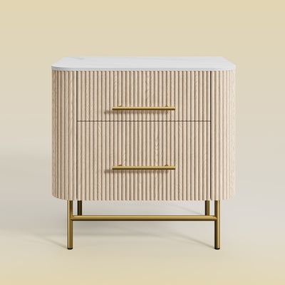 Ewan Sintered Stone Nightstand 26"W