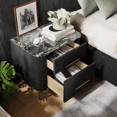 Ewan Sintered Stone Nightstand 26"W