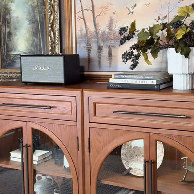 Alvar Arched 61" Oak Sideboard with Drawers(Set of 2)