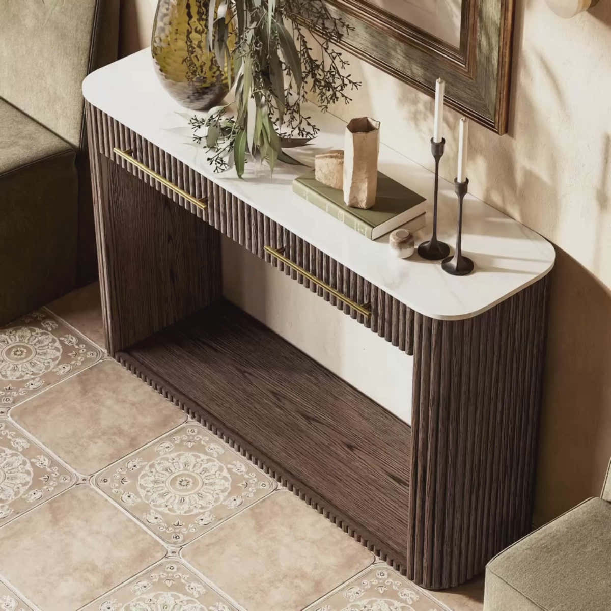 Riley Sintered Stone Console Table 47"W