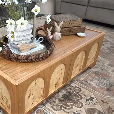 Aurora Oak Coffee Table and Media Console Set