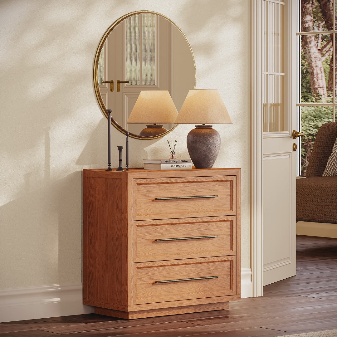 Alvar 61″ Oak 6-Drawer Chest(Set of 2)
