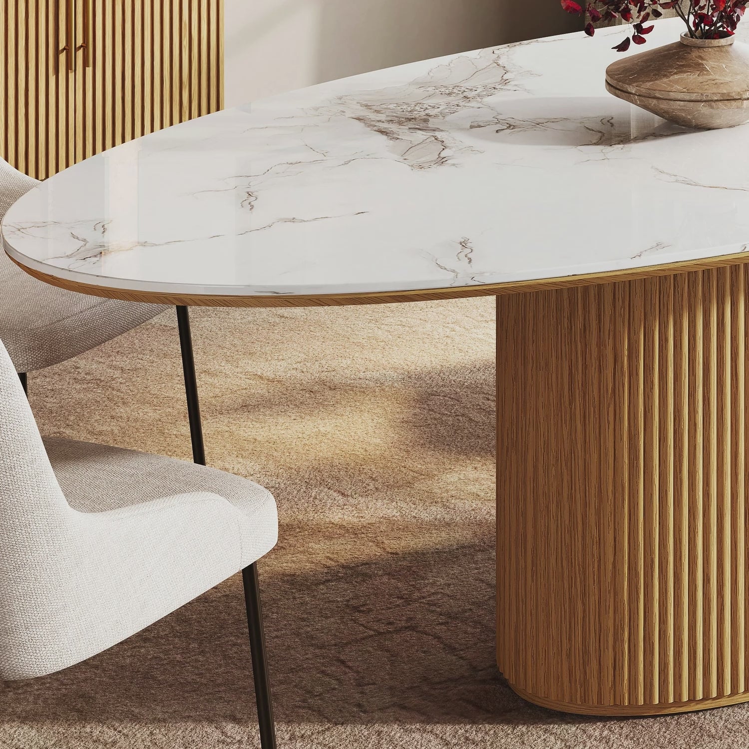 Marley Sintered Stone Dining Table 213cm