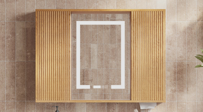 CENTERED LIGHTED MIRROR — CRISP & SMART