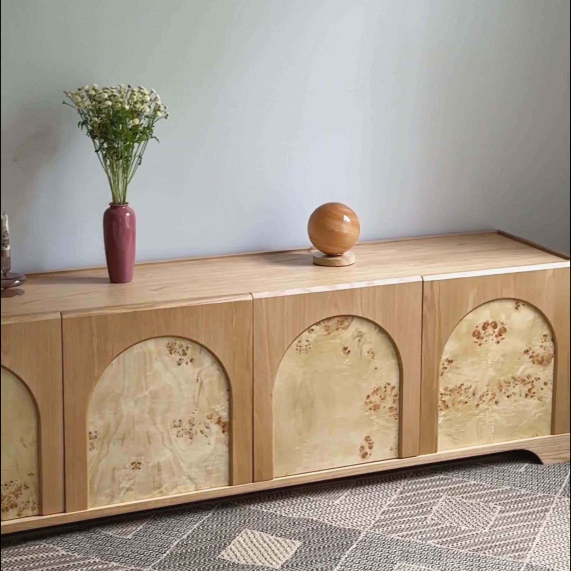 Aurora Oak Media Console 80"