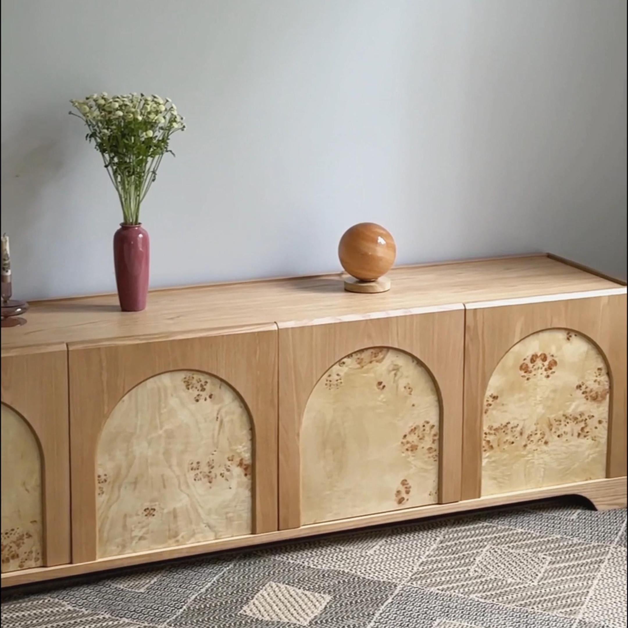 Aurora Oak Coffee Table and Media Console Set