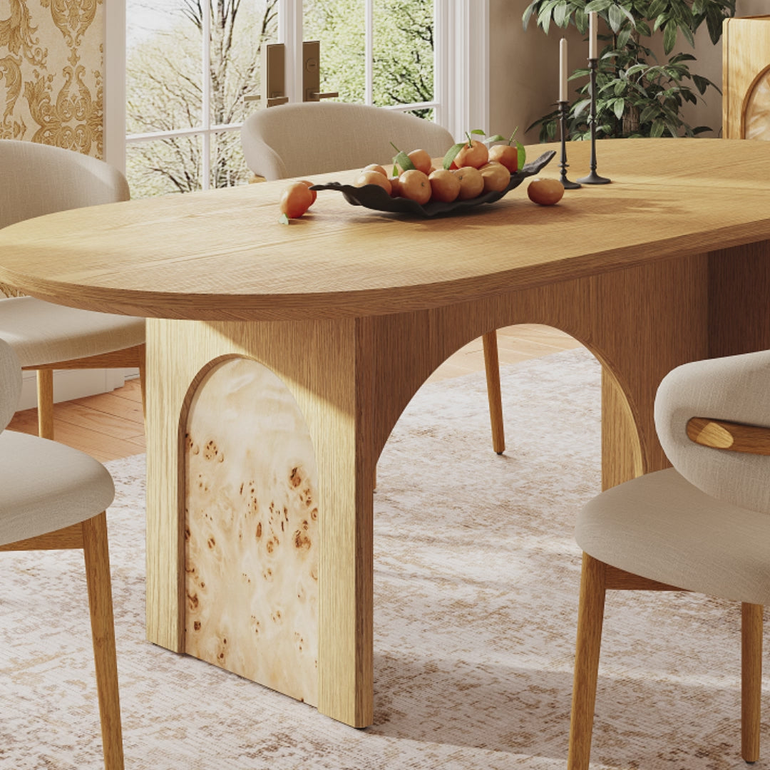 Aurora Oak Dining Table 84"