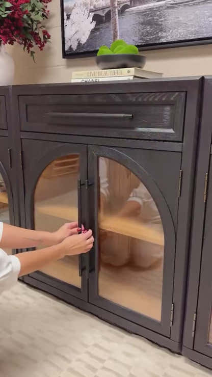 Alvar Arched 91" Oak Sideboard with Drawers(Set of 3)