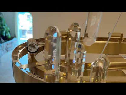 Stellara Crystal Strip Round Halo Chandelier 61cm D