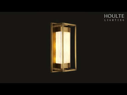 Bravura Alabaster Wall Sconce 16"H