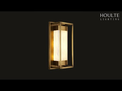 Bravura Alabaster Wall Sconce 16"H