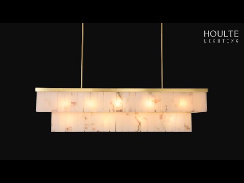 Solmare Alabaster Rectangular Chandelier 138cm