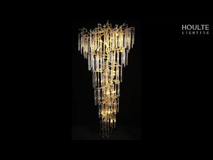 Ice Strip Modern Crystal Tree Branch Staircase Chandelier 240cm