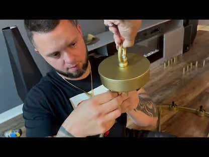 Cylora Glass Tube Round Chain Chandelier 152cm