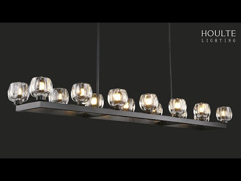 Vellum Rectangular Chandelier 150cm L