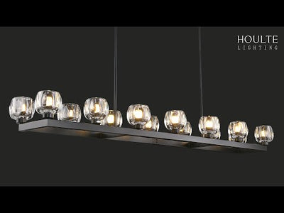 Vellum Rectangular Chandelier 150cm L