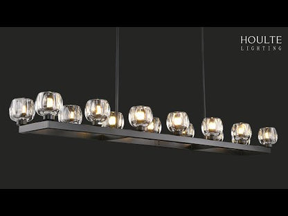 Vellum Rectangular Chandelier 150cm L