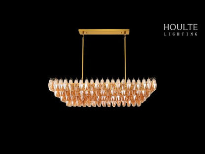 Celestial Drop Glass Crystal Glass Chandelier 137cm W
