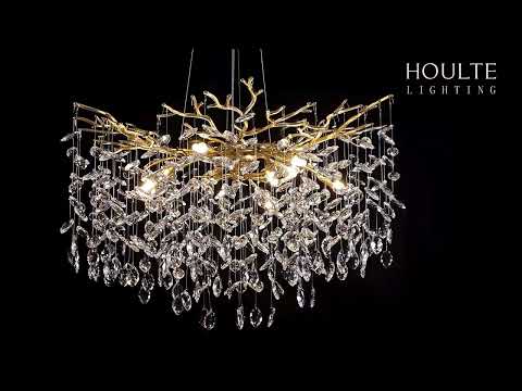 Frostleaf Crystal Cascade Branch Round Chandelier 76cm
