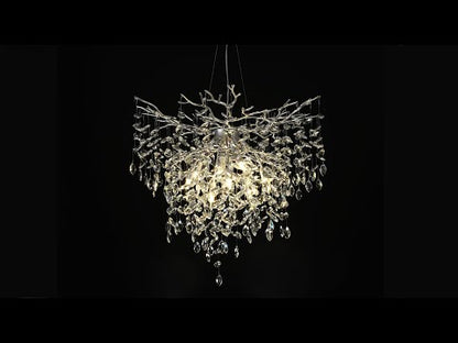 Frostleaf Crystal Grand Cascade Branches Chandelier 81.3cm D