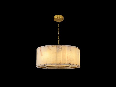 Nivislight Alabaster Round Chandelier 61cm