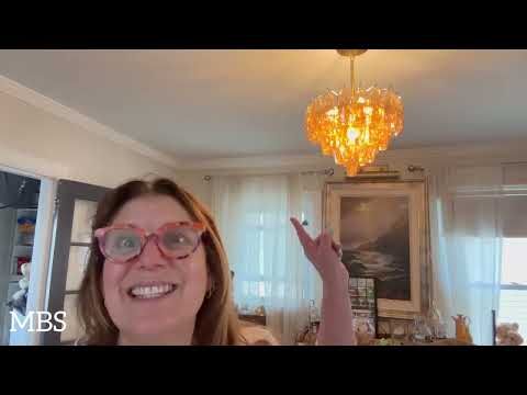 Celestial Drop Round Glass Pendant 17"D