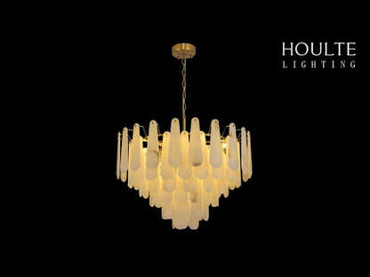 Caldera Alabaster Round Chandelier 80cm