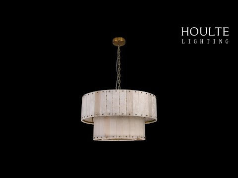 Nivislight Alabaster 2-Tier Round Chandelier 81cm