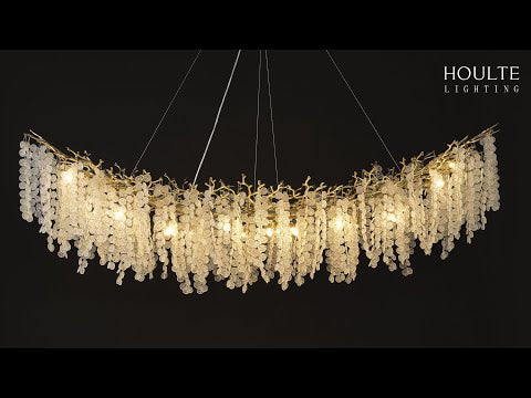 Shiro Noda Crystal Tree Branch Linear Chandelier 182.9cm