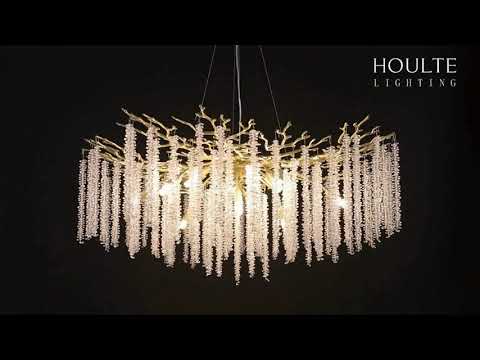 Snow Tree Branch Crystal Chandelier 76cm D
