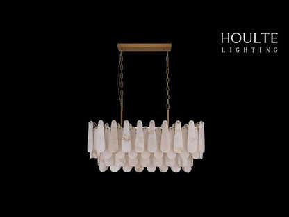 Caldera Alabaster Rectangular Chandelier 100cm